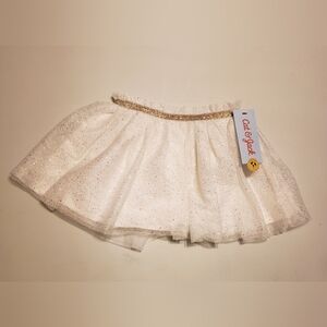 Cat & Jack Glittery Cream Skirt